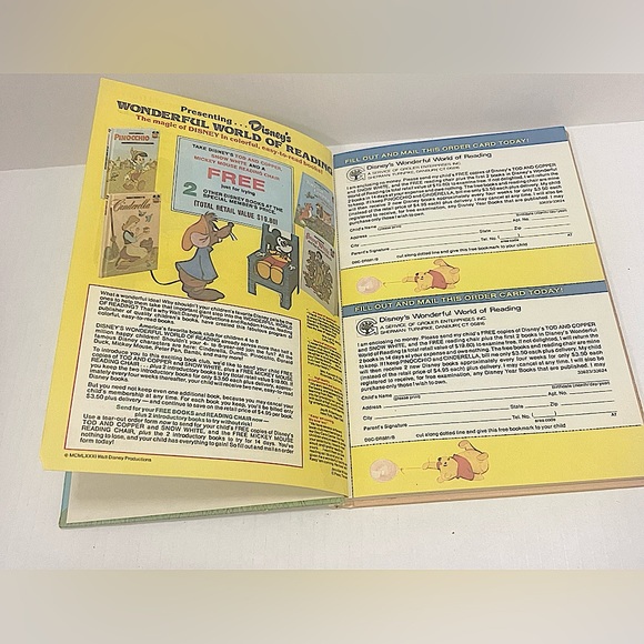 Vintage Walt Disney Productions Tod and Copper From The Fox & The Hound 1981 - Picture 4 of 4